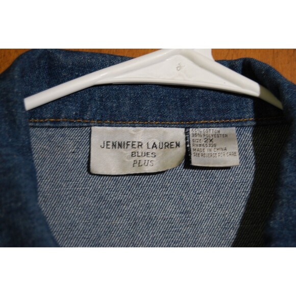 JENNIFER LAUREN BLUS PLUS DENIM JACKET SIZE 2X - Picture 3 of 6